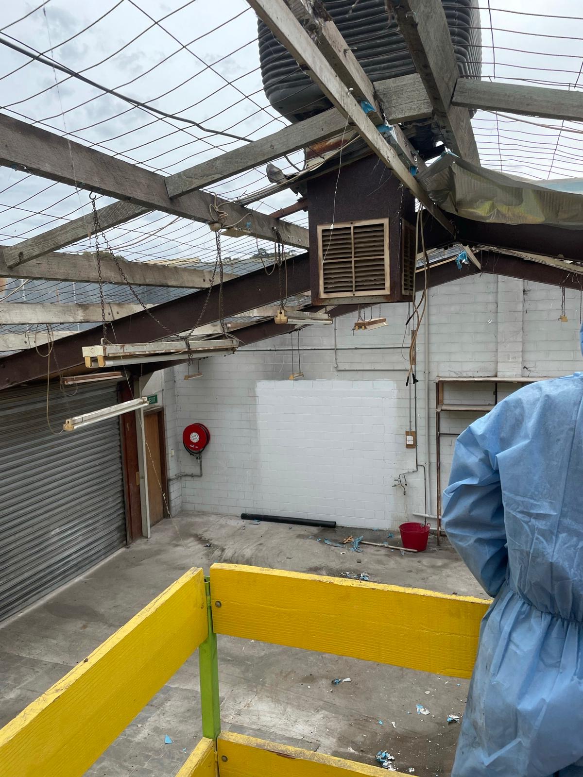 Asbestos removal with full PPE
